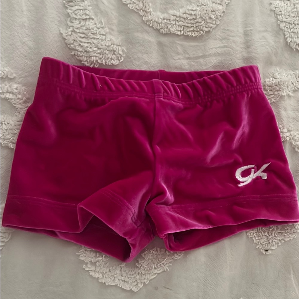 Calvin Klein Fuchsia Velvet Girls' Shorts with CK Logo